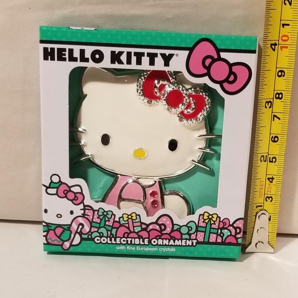 Hello Kitty Metal Christmas Ornament Collectible with Fine European Crystals - Picture 2 of 4